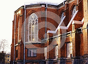 Sankt-Petersburg architecture old church sunlight day sky brick wall windows