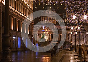 Sankt-Petersburg architecture streetlight building church building garland lights illuminated decor