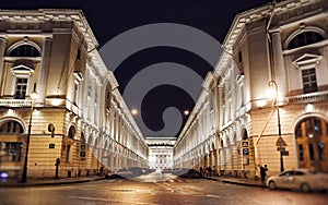 Sankt-Petersburg city night streetlight road sky outdoors history building exterior