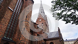 Sankt Petri kyrka is a large church in MalmÃÂ¶ it is built in the Gothic style and has a 105-metre 344 ft tall tower, Malmo, Swede photo