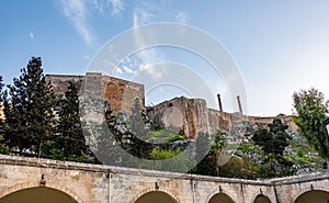 Sanliurfa Castle in Sanliurfa, Turkey.