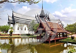 Sanphet Prasat Palace, Muang Boran, Ancient city Siam, Samut Prakan Province, Bangkok, Thailand