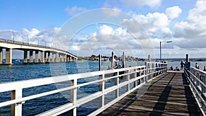 Sans Souci Park Wharf, is a famous fishing spot with a cloudy day, Sydney, Australia.