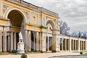 Sanssouci Royal Palace and Park in Potsdam. Ancient architecture of Germany
