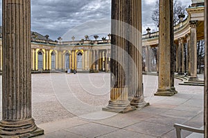 Sanssouci Royal Palace and Park in Potsdam. Ancient architecture of Germany