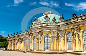 Sanssouci, the summer palace of Frederick the Great, King of Prussia, in Potsdam, Germany photo