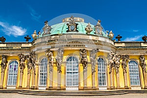 Sanssouci, the summer palace of Frederick the Great, King of Prussia, in Potsdam, Germany photo