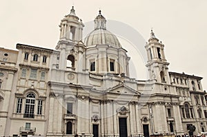 Sant`Agnese in Agone, Baroque Church in Rome, Italy