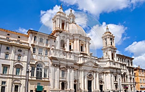 Sant`Agnese in Agone church on Piazza Navona square, Rome, Italy