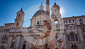 Sant`Agnese in Agone in Piazza Navona Rome Italy