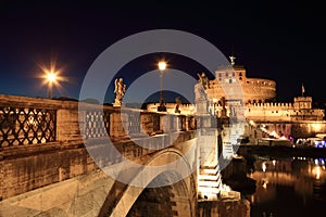 Sant' Angelo Bridge and Sant' Angelo Castel photo