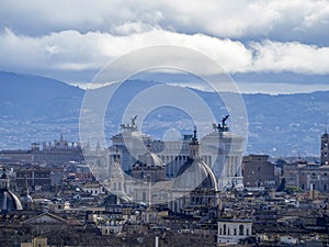 Sant angelo castle unknow soldier monument roma aerial view cityscape from vatican museum