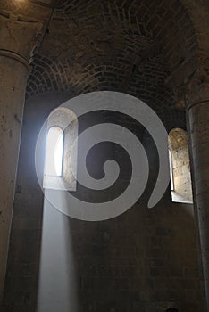 Sant`Antimo abbey next to Montalcino, in Val d`Enza