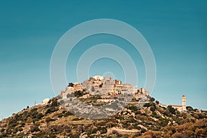 Sant Antonino village in the Balagne region of Corsica photo