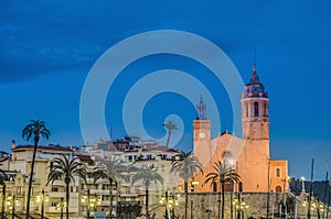 Sant Bartomeu i Santa Tecla church at Sitges, Spain