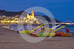 Sant Bartomeu i Santa Tecla in Sitges, Spain photo