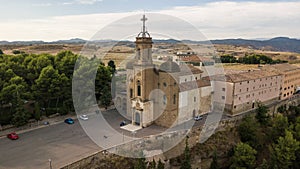 Sant Crist de Balaguer. Old church in the village of Balaguer La Noguera, Lleida, Catalonia, Spain