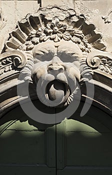 Sant`Ippolito Fossombrone, Marches: door of historic palace photo