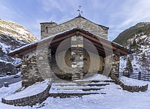 Sant Joan de Caselles Church built in the 11-12th century, Andorra. photo