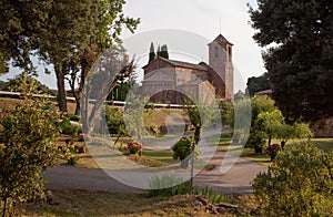 Sant Marti del Brull romanesque church gardens