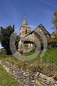 Sant Roc church of Begos,village, Aran Valley, Lleida province,