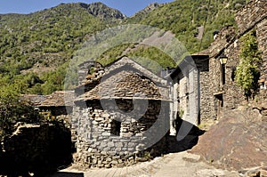 Sant Roma church in the village of Ainato,Pallars Sobira, Pyrenees moutains,Lleida,Spain