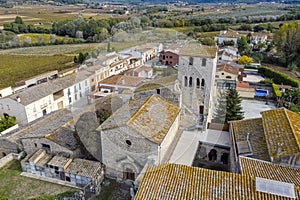 Sant Sebastia dels Gorgs Monastery, romanesque style,  Spain photo