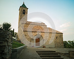 Sant Vicens de Malla church main entrance photo
