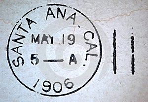 Santa Ana California 1906 American Postmark