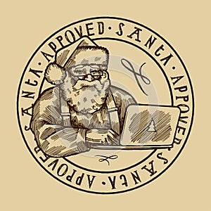 Santa approved stamp