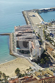 The panorama from Santa Barbara castle, Alicante, Spain photo