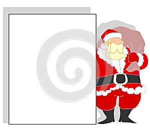 Santa with banner