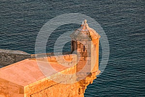 Santa Barbara castle detail, Alicante, Spain.