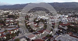 Santa Barbara Cityscape in California. USA. Morning, Sunset Time. Drone 28