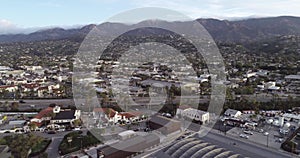 Santa Barbara Cityscape in California. USA. Morning, Sunset Time. Drone 34