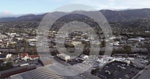 Santa Barbara Cityscape in California. USA. Morning, Sunset Time. Drone 37