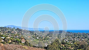 Santa Barbara Coast Line Ocean View from Mountainv