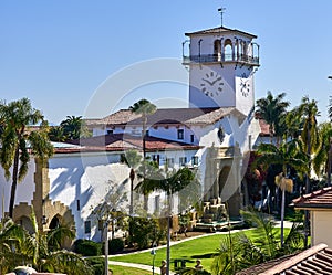Santa Barbara County Courthouse, a Spanish-Colonial style landmark