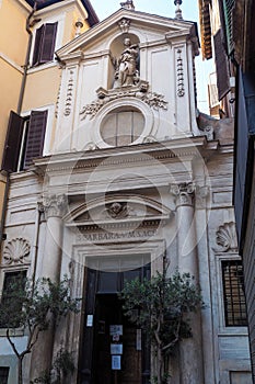 Santa Barbara dei Librari church in Rome, Italy