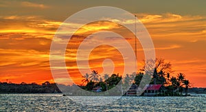 Santa Barbara Island on Lake Peten Itza, Guatemala