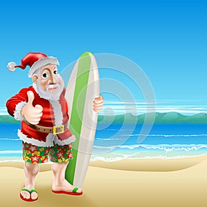 Santa on the beach