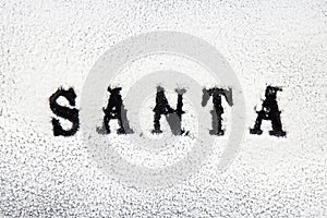 Santa black name in the snow