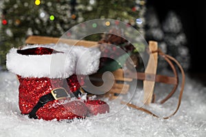 Santa Boots and Sleigh