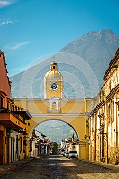 Santa Catalina Arch and Agua Volcano - Antigua, Guatemala