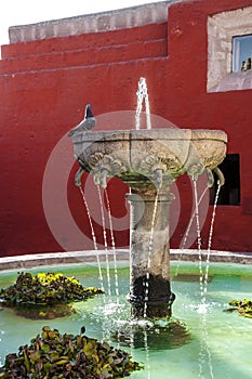 Santa Catalina fountain in Arequipa monastery