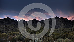 Santa Catalina Mountains at Sunset