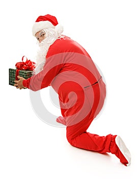 Santa Caught With Gift