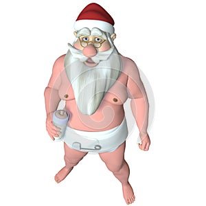 Santa Caught Wearing a Diaper