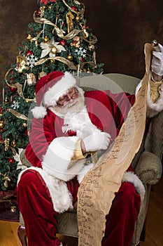 Santa checking his list