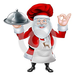 Santa Chef Christmas Dinner Concept